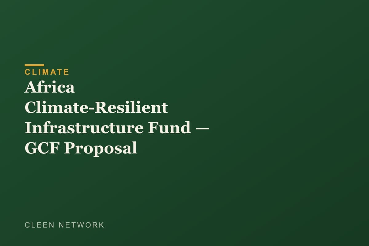 Africa Climate-Resilient Infrastructure Fund — GCF Proposal — cover placeholder