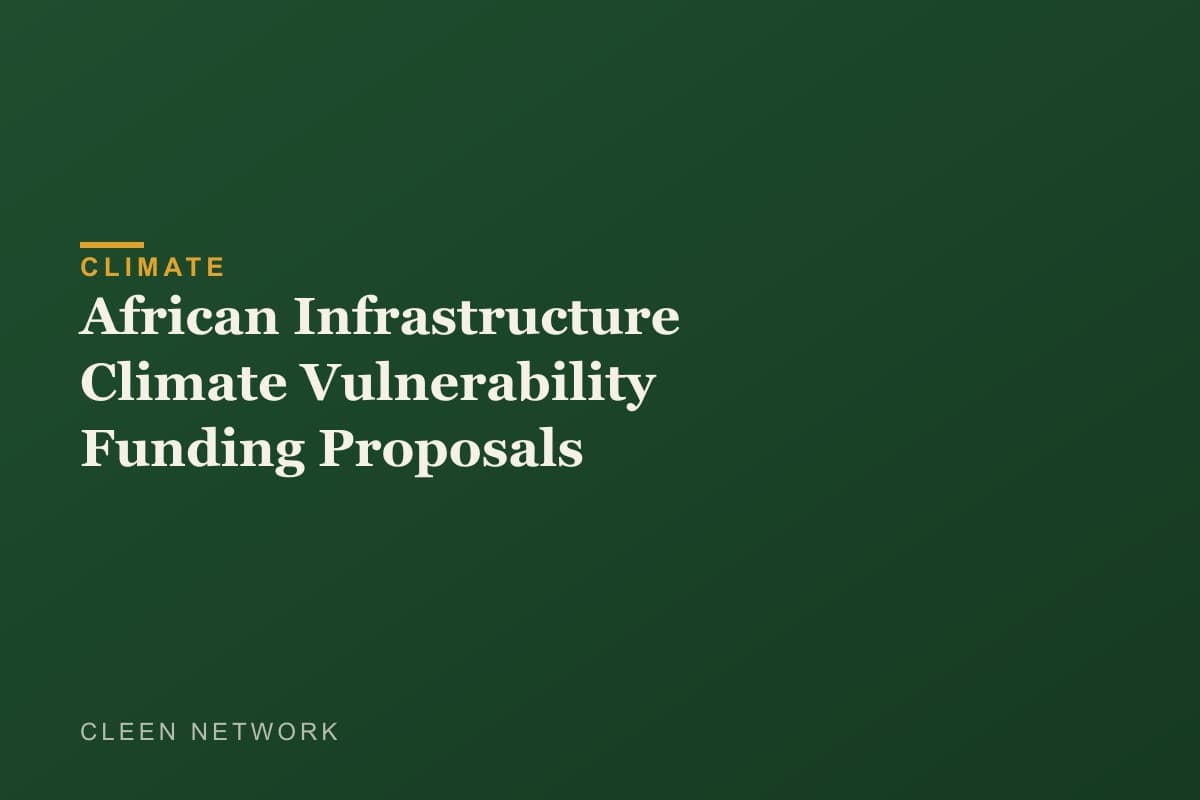 African Infrastructure Climate Vulnerability Funding Proposals