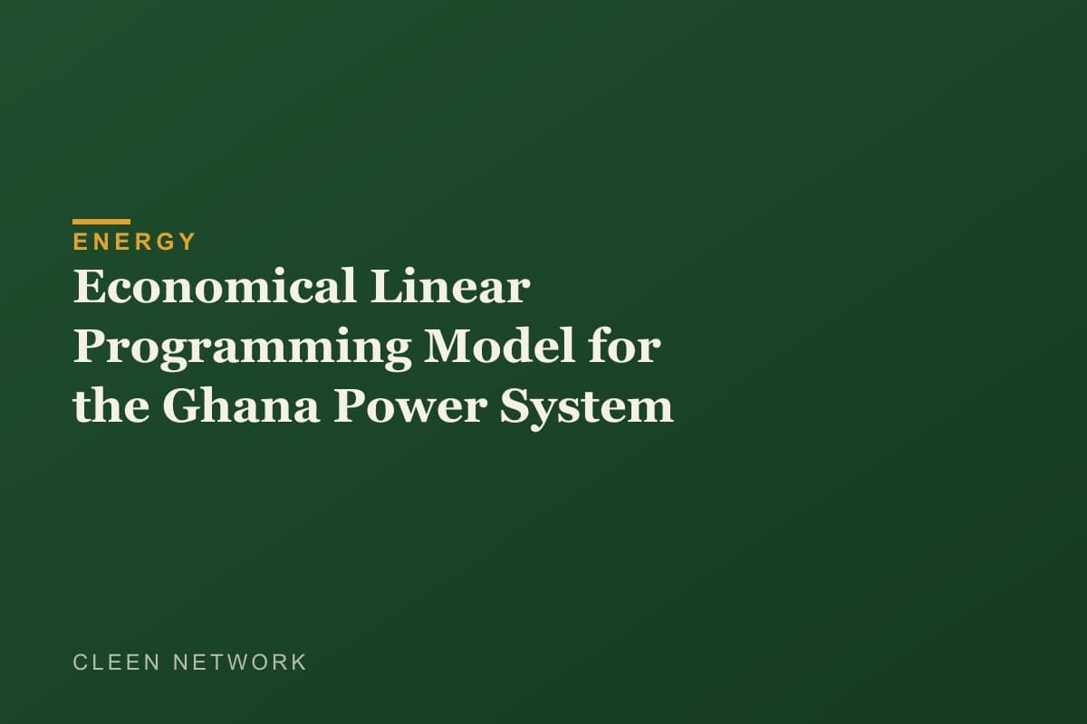 Economical Linear Programming Model for the Ghana Power System