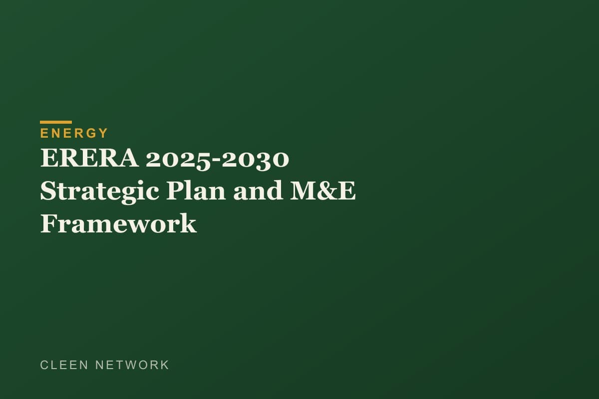 ERERA 2025-2030 Strategic Plan and M&E Framework