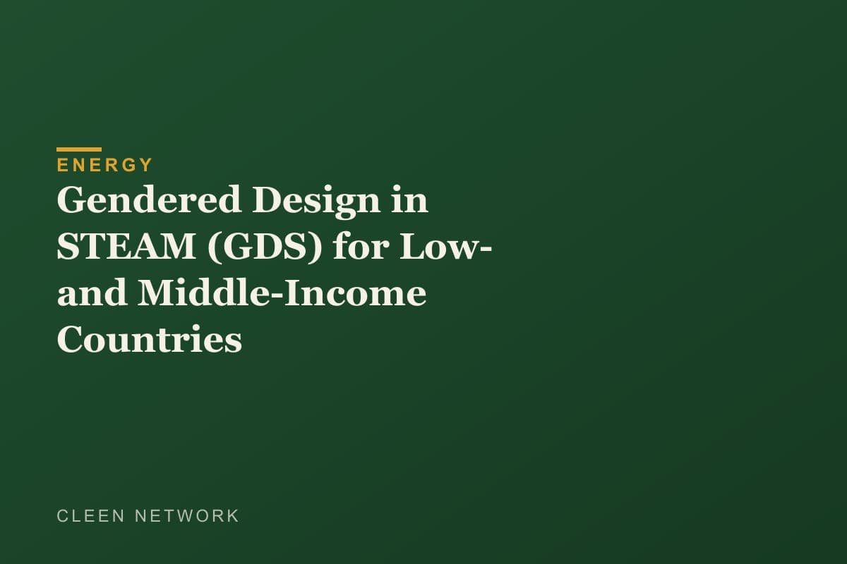 Gendered Design in STEAM (GDS) for Low- and Middle-Income Countries