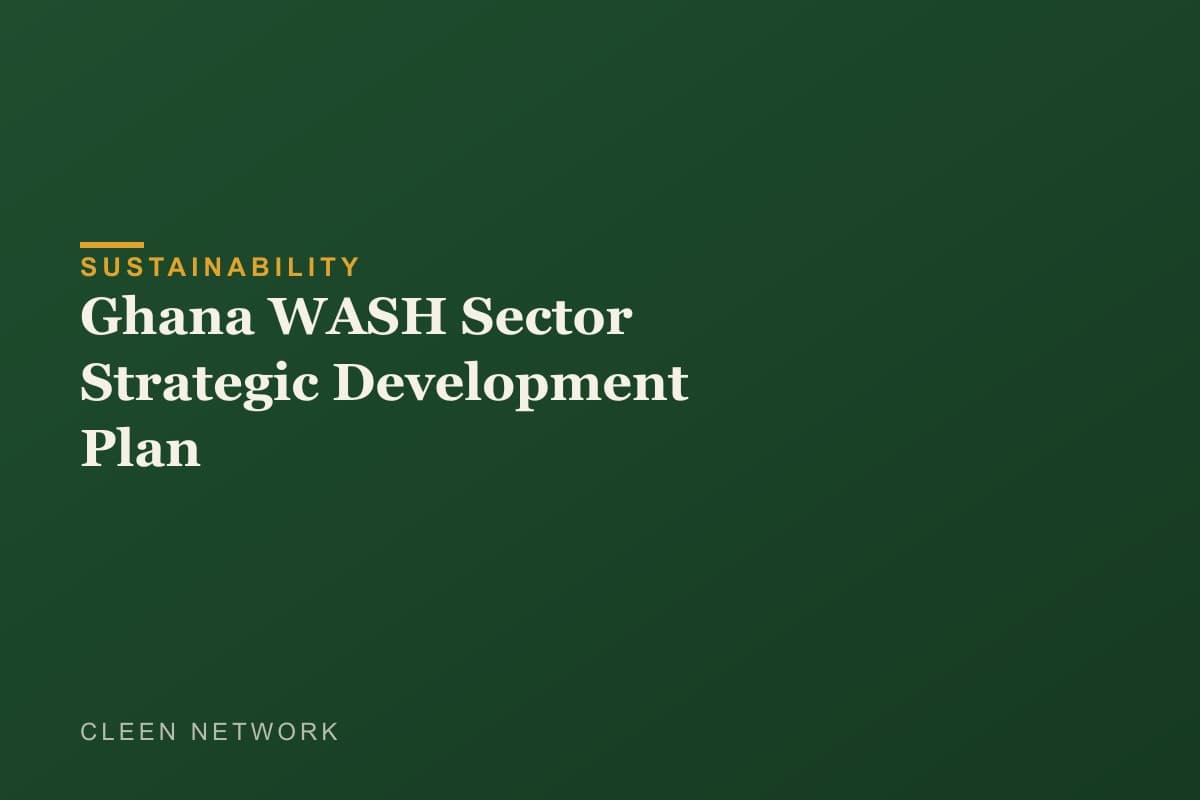 Ghana WASH Sector Strategic Development Plan