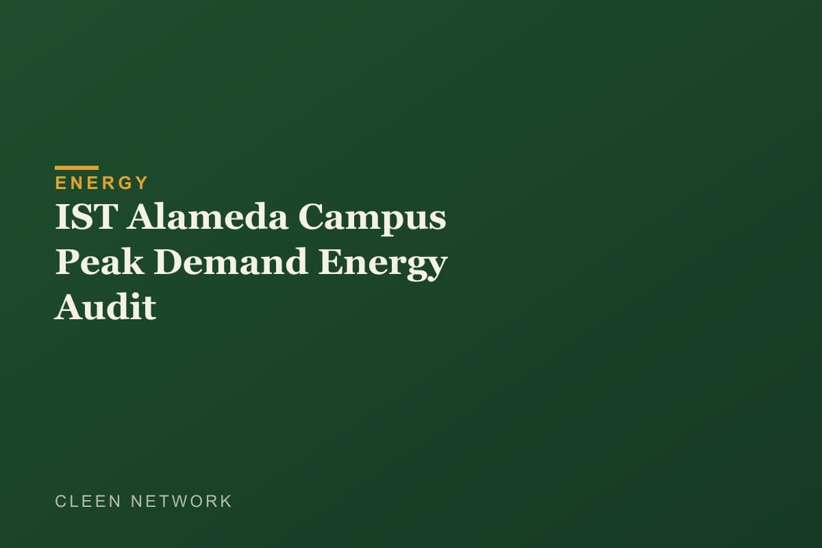 IST Alameda Campus Peak Demand Energy Audit