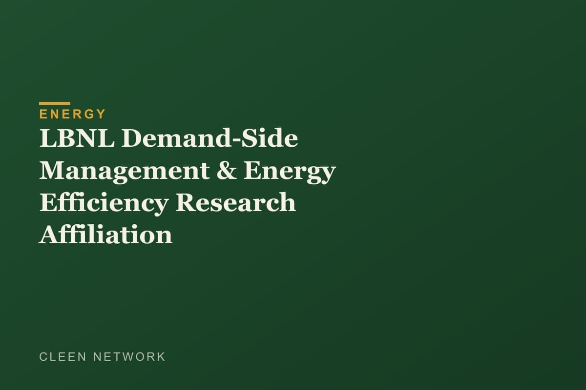 LBNL Demand-Side Management & Energy Efficiency Research Affiliation