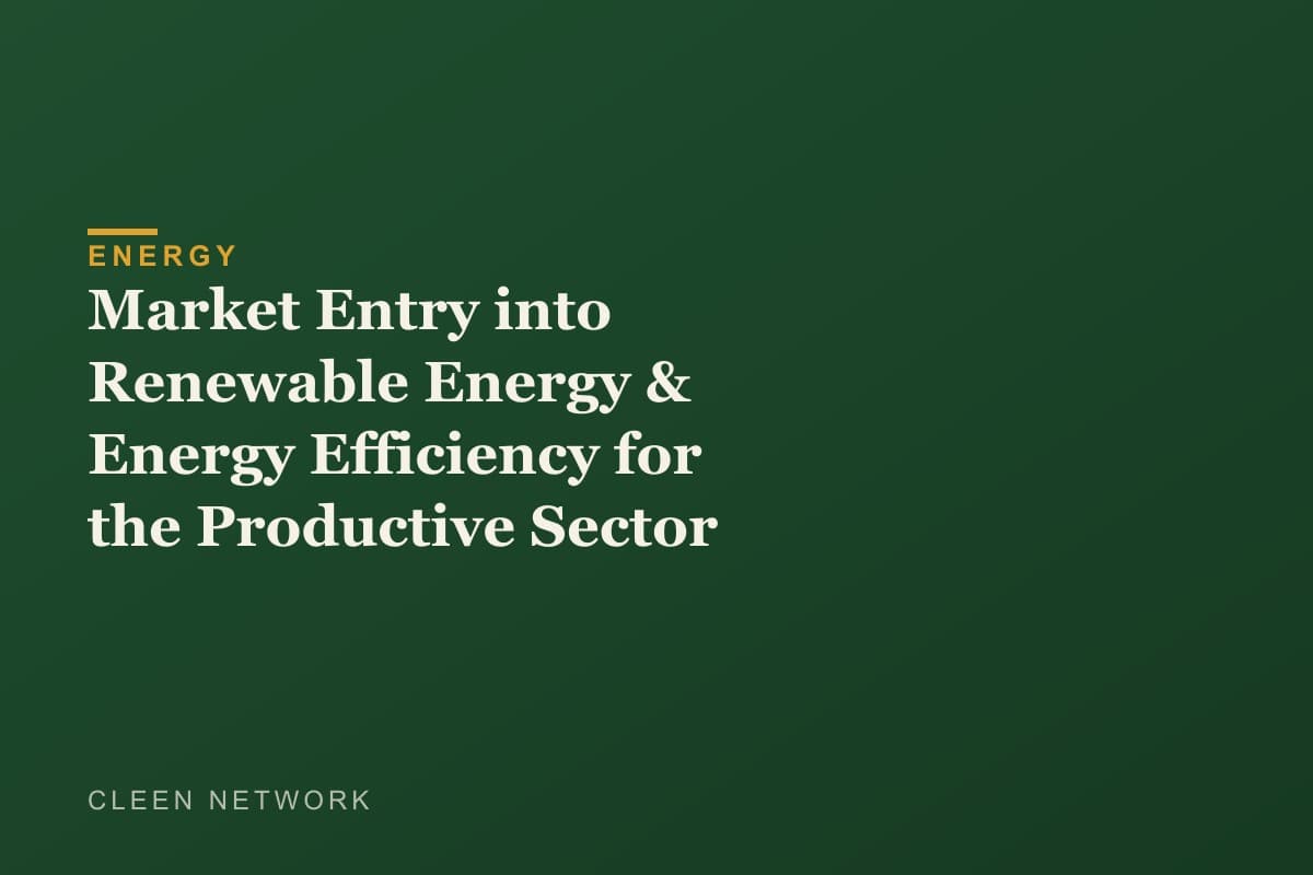 Market Entry into Renewable Energy & Energy Efficiency for the Productive Sector