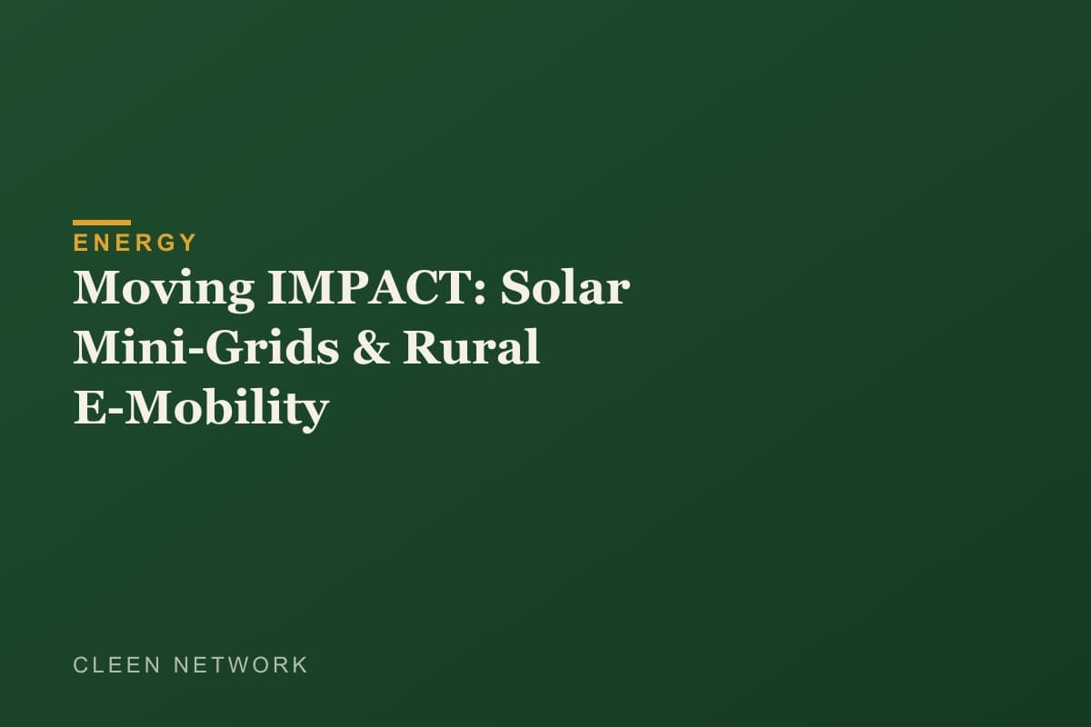 Moving IMPACT: Solar Mini-Grids & Rural E-Mobility