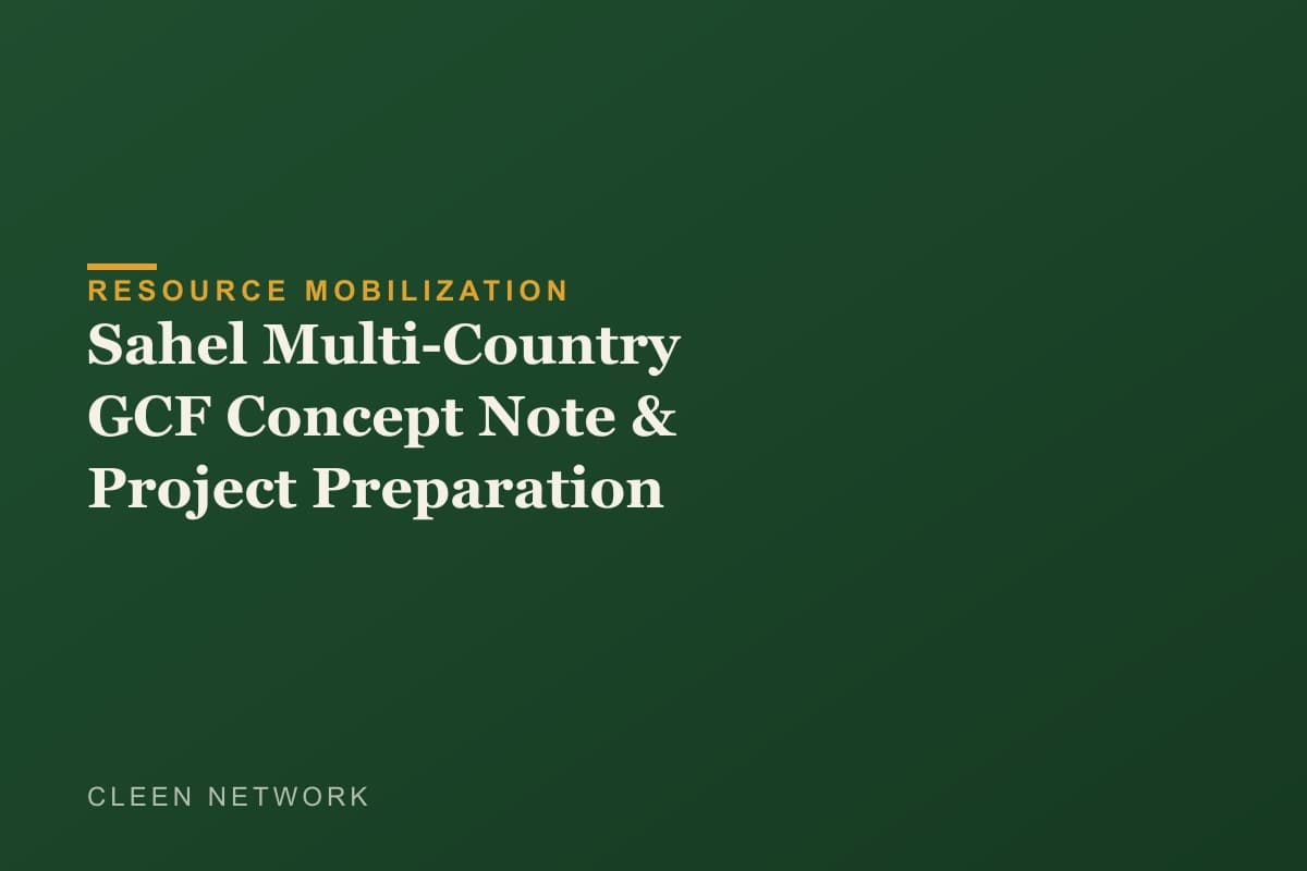 Sahel Multi-Country GCF Concept Note & Project Preparation