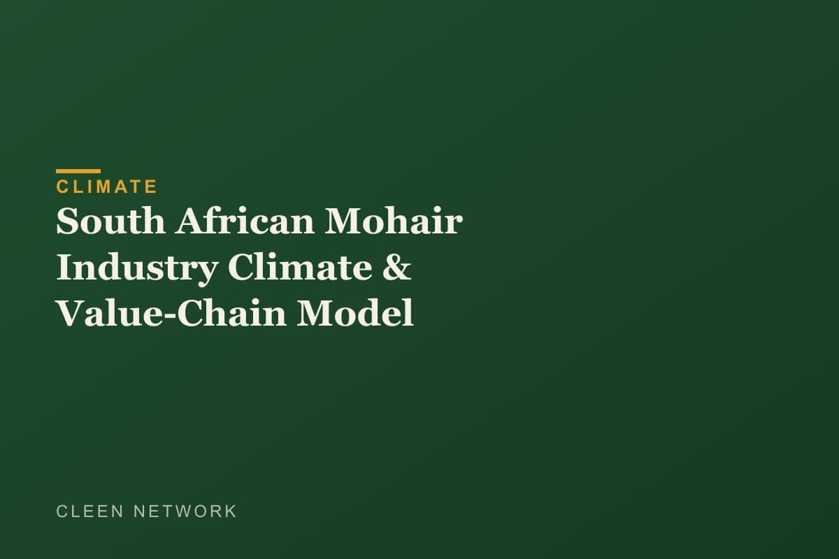 South African Mohair Industry Climate & Value-Chain Model